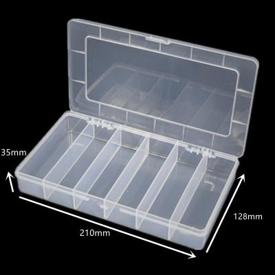 China 6 Grid Fishing Tackle Bait Hooks Visible Fixed Clear Plastic Storage Box Storage Box Container Case Organizer For DIY Jewelry Crafts for sale