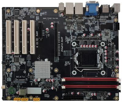 China Server / Workstation Intel 7th / 8th / 9th Generator CPU Based ATX Motherboard X86 Single Edge Embedded Motherboard 4*DIMM Socket GAX-7102 for sale