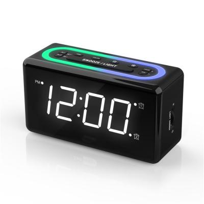 China Colorful Antique Creative Multifunctional Digital Alarm Clock Style Night Light Usb Chargers Alarm Clock for sale