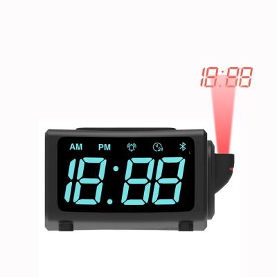 China Style New Product Digital Led Projection Radio Antique Desk Controlled Alarm Clock With Phone Charging Port for sale