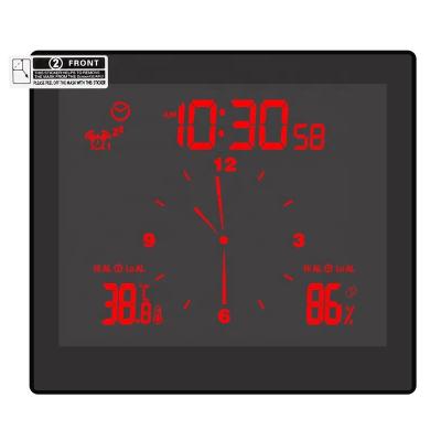 China Antique Style Manufacturer Wholesale Multifunction Waterproof Professional Square Bathroom Clock With Nap Function for sale