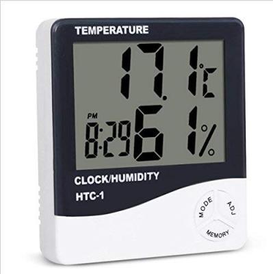 China Factroy Digital Antique Wholesale Desktop Wall Clock Style Thermometer Hygrometer Indoor Alarm Clock for sale