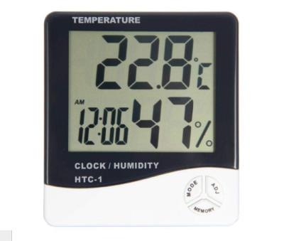 China Antique Style 3 in 1 LCD Digital Display Indoor Multi Thermometer Hygrometer Clock with Alarm and Calendar for sale