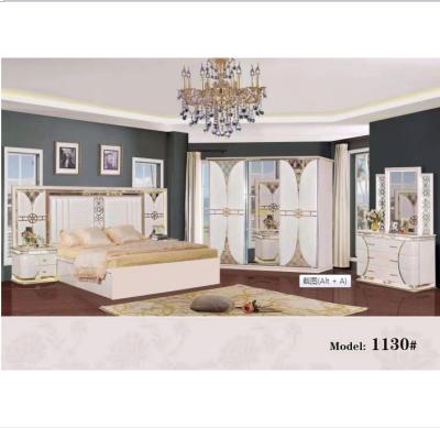 China King Size Mirrored deisgn modern design 5pcs jordans elegant luxury bedrooms furniture glass cheap king size king size bedroom furniture set for sale