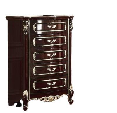 China EUROPEAN Carved Wood Storage Chest Painted Chest Of Drawers Classic Bedroom Drawers Drawer Wardrobe Multi Chest for sale