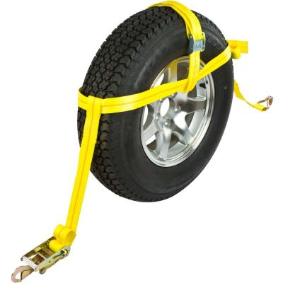 China Strap Goods Adjustable 100% Polyester 2inch 50mm Tire 5T Ratchet Strap for sale