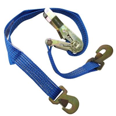 China Tie Down 100% Polyester 25mm-100mm Cargo Lashing Belt / Ratchet Strap With Buckle / Ratchet Cargo Lashing Belt For Tie Down for sale