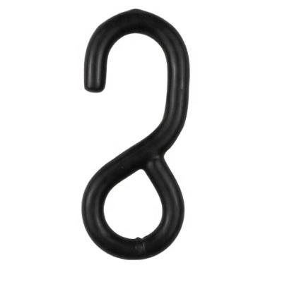 China Tie 1inch 25mm European Type Black Coated PVC/PE S Hook/S Hook For Ratchet Straps for sale