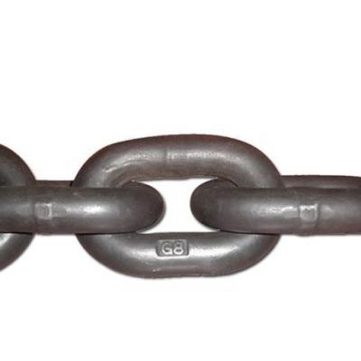 China Load Lifting EN818-2 Short Link G80 Alloy Steel Lifting Chain / Black Lifting Chain for sale