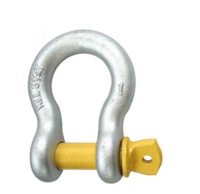 China General Industry Drop Forged G209 Galvanized Bow Shackle With Screw Collar Pin / Shackle With Screw Pin for sale