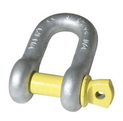 China General Industry Carbon Steel Drop Forged G210 USA Type Galvanized Dee Shackle With Screw Collar Pin for sale