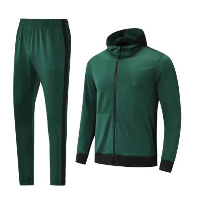 China 2022 Factory Wholesale Mens Green Tracksuit Set Breathable Hoodie Green Joggers for sale