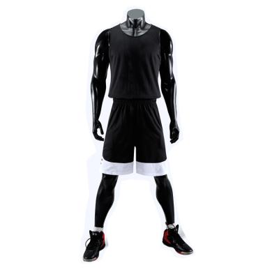 China Breathable Sample Colors Professional Black Basketball Jersey Suit for sale