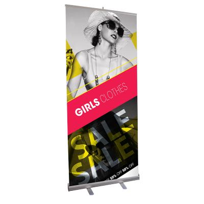 China Advertising Event Exhibition Wedding Advertising Telescopic Folding Poster Stand Roll Up Banner Stand Show Aluminum Roll Up Stand Price for sale