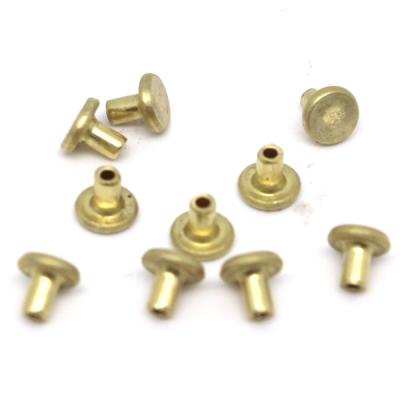 China Factory Wholesale Aerospace Brass Precision Rivet CNC Lathe CNC Milling Turning Brass Bolt for sale