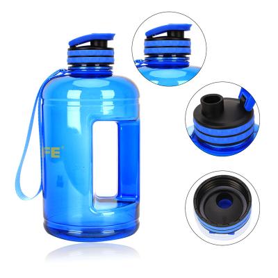 China Viable Wholesale Custom Gym Water Bottle Plastic Jug With Time Marker for sale