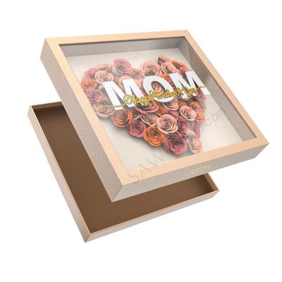 China Mother's Day Flowers Chocolate Bar Craft Paper Box Handmade High End Paper Box for sale