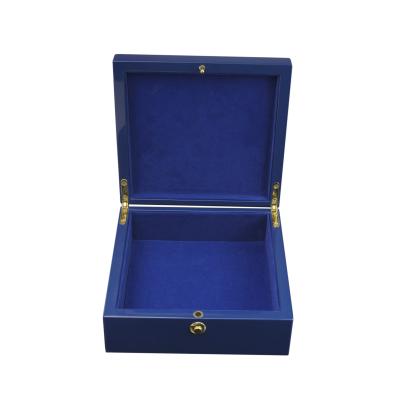 China Recyclable /Eco-Friendly MDF Wooden Box In Stock Wholesale Luxury Jewelry Box Printed Custom Logo Gift Packaging Boxes Hinged Wooden Box for sale