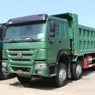 China 10.2tons Usado HOWO 371HP camião de descarga Direito Direito 8X2 camião para mineração 30 toneladas à venda