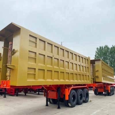 China Customer Needs Driven Steel 3-Axle Dump Truck Dump Semi-Trailer with Hydraulic Cylinder for sale