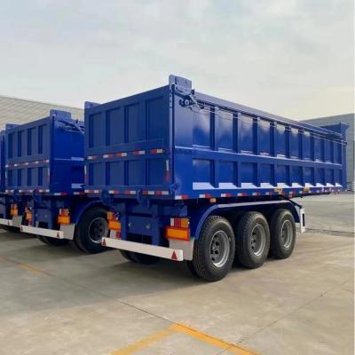 China Steel 2/3/4 Axles Hydraulic Tipper RC Truck Semi Trailer with Tandem Axle Dump Trailer for sale