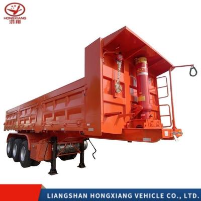 China 2023 3 Axles Dump Semi Trailer Grains Transport Truck Trailers for Transporting Grains for sale