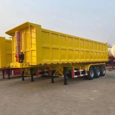 China Dump Trailer 3 Axles End Tipper Stone Transporter Dumper Trailer 1 Year After-sales for sale