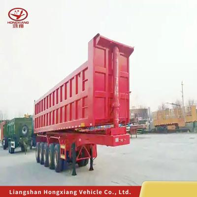 China Farm Trailer Drawbar Tipper Side Farm Dump Semi Trailer Armenia Grade Heavy Duty for sale