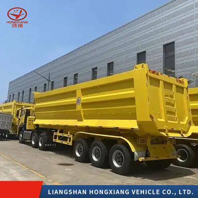 China Side Wall Semi Trailer Flat Bed Mini Enclosed Cargo Dump Truck Trailer Heavy Duty Steel for sale