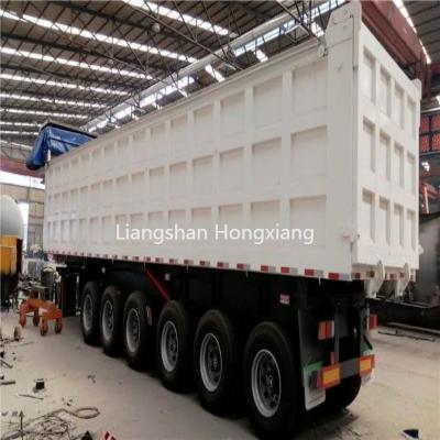 China Cross Arm Type 40 Feet 2 3 Axles Flatbed Semi Truck Trailers Flatbed Trailers voor de scheepvaart Te koop