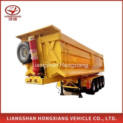 China Cross Arm Type 60tons 40FT Tipping Truck Trailer Box Semi Trailer Heavy Duty Mechanical Suspension Steel Superlink Dump Trailer for sale