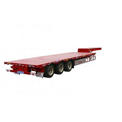 China Grade Heavy Duty 60 Tons 80 Tons Transport 4 Axles Lower Body Low Bed Trailer Trucks for sale