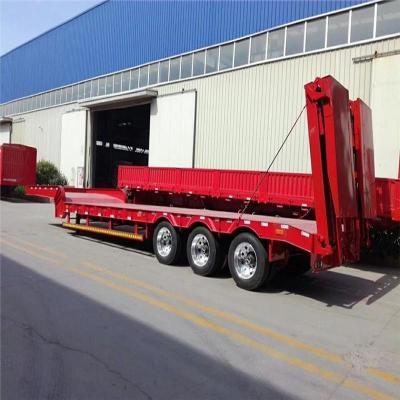 China 20FT 40FT Container Transport Low Bed Semi Trailer with Flatbed Design at and Materials for sale