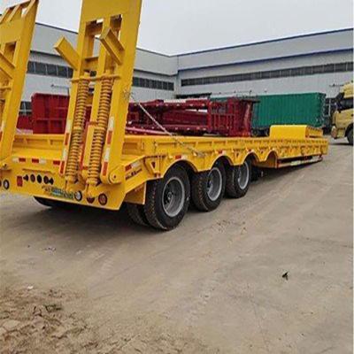 China 2/3/4 eixos 40FT Flatbed Ferro Semi-Relógio Container Flatbed Relógio de cama baixa Truck Relógio à venda