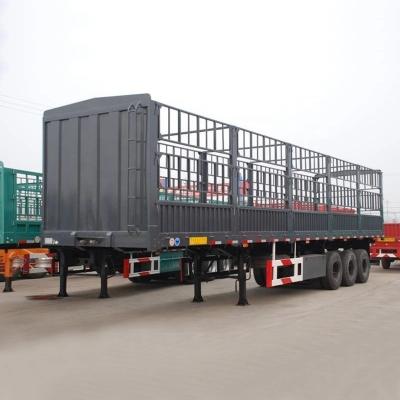 China 3 Axles 50t Tri Axle 50 Tonne Heavy Duty Fence Semi Trailers Stake Semitrailer with 1 for sale