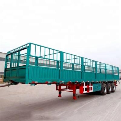 China ABS Anti-lock Braking System 3 Axles 60 Ton Box Stake Semi-Trailer for Market for sale