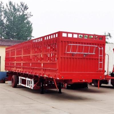 China 3 Axle Fence Drop Side Board Sidewall Trailer Cargo Semi-Trailer with Customization for sale