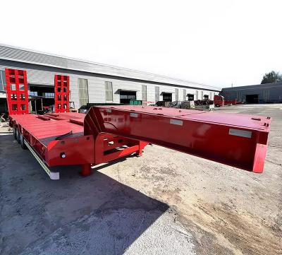 China 3 Axles 40 Feet Flatbed Container Semi Trailer Truck Trailer Container Trailer with 1 for sale