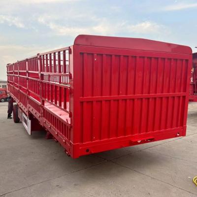 China 60 Tons Warehouse Semi Trailer with High Side Fence 2 Axles 3 Axles and Tread 1820mm for sale