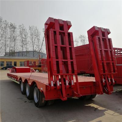 Китай 4 оси Lowboy Lowbed Semi Trailer для транспортировки экскаватора 60 70 80 тонн продается