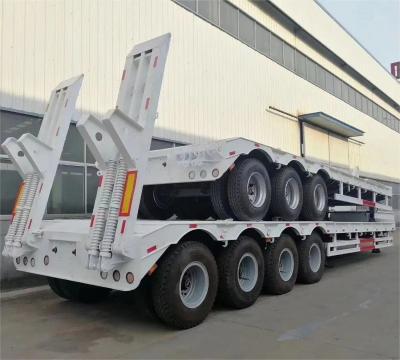 Κίνα Shang Dong Heavy Machinery Low Flat Trailer κατασκευασμένο με μηχανική ανάρτηση σε προς πώληση