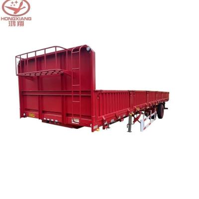 Chine Trailers à paroi latérale en acier à clôture ouverte camion cargo transporteur utilitaire semi-remorque 2/3 essieux à vendre