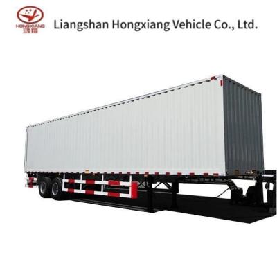 China Van Semi Trailer 53FT Semi Truck Seco 2 Ejes Sistema de freno de aire doble para el mercado de los EE.UU. en venta