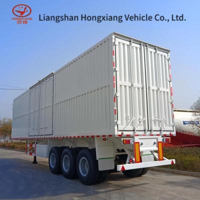 China Verwijdering van het voertuig van het type cross arm 3 as 40t 50ton 60ton vrachtwagen box half aanhangwagen voor vracht Te koop