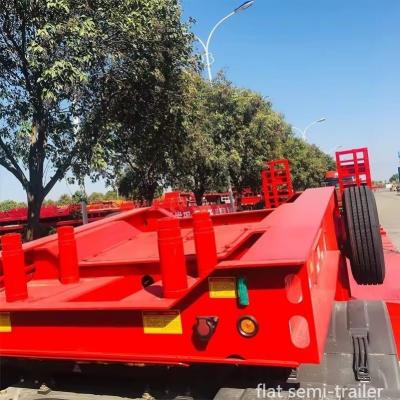 China Light Duty 5.5 tons 40'x40' Flat Container Semi-Trailer for Marine Container Transport for sale