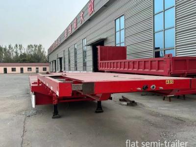 China Aufhängungssysteme des Typ Cross Arm 3 Achsen 40FT Container Flatbed Truck Semi-Trailer zu verkaufen