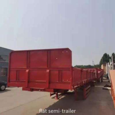 China Leichtes Fahrzeug 40 ft Container 3 Achsen Flachbett Semi-Trailer zu verkaufen