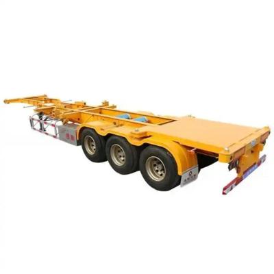 China Semi-Trailer Truck Steel Skeleton Container Semi Trailer with Dual Line Braking System for sale