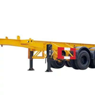 China Duurzaam staal dumptrailer container vrachtwagen tipper tipping dump skelet halftrailer Te koop