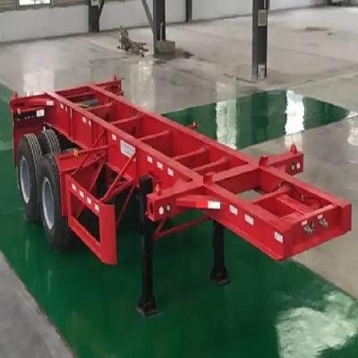 China Anpassung 3 Achsen Container Skelett Semi Anhänger mit Dual Line Bremssystem zu verkaufen